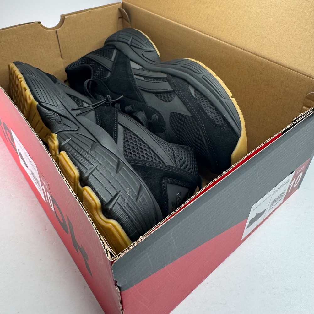 Reebok Chaos Mens Running Shoes Black Tan Gum Sole AR30303M-BBT Size 10 NEW - Picture 4 of 9